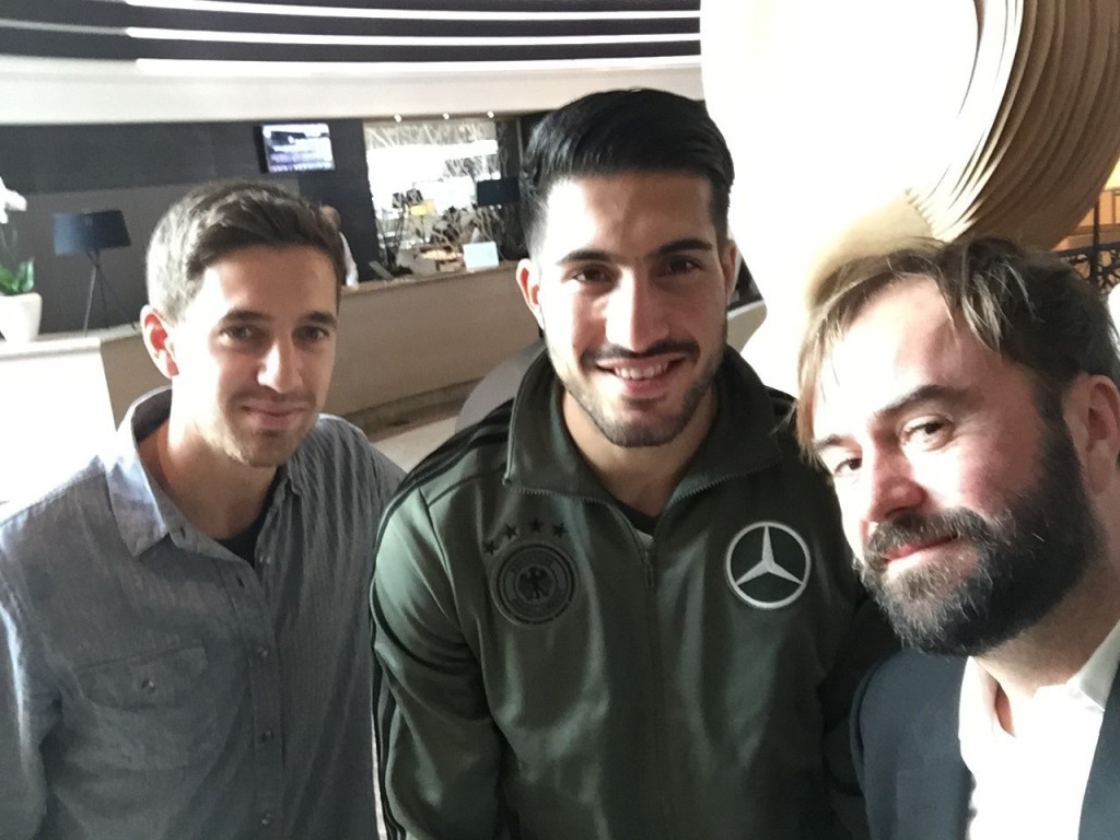 Selfie mit Emre Can im DFB-Mannschaftshotel Hilton am Tucherpark