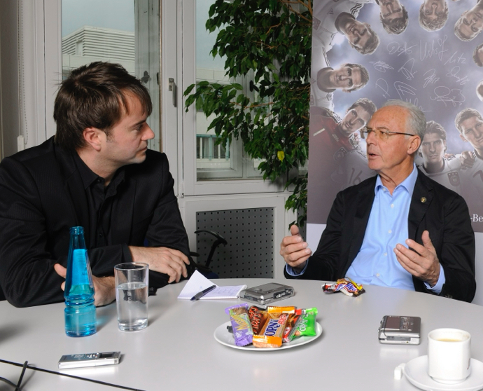 Treffen vor der WM 2010 mit Franz Beckenbauer